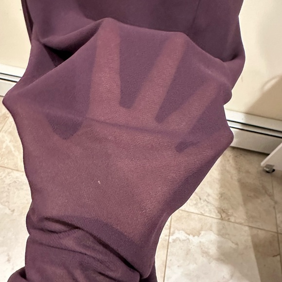 Sara Campbell Purple Plum Sheer Dress Tie In Front Turtleneck Zip On Side  Sz 6. - Picture 12 of 17